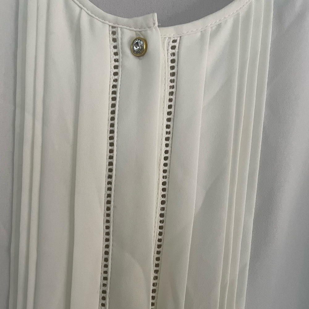 NWT Dana Buchman Ivory LS Blouse 10 - Picture 4 of 7